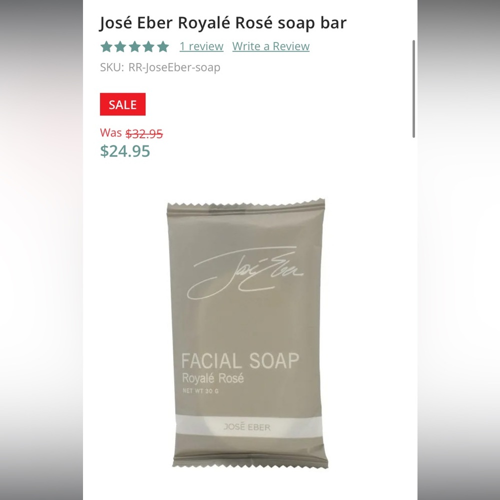 José Eber Royalé Rosé soap bar